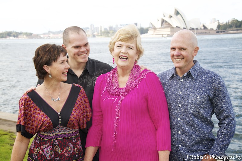 Mother and 3 adult children - family portrait photography sydney